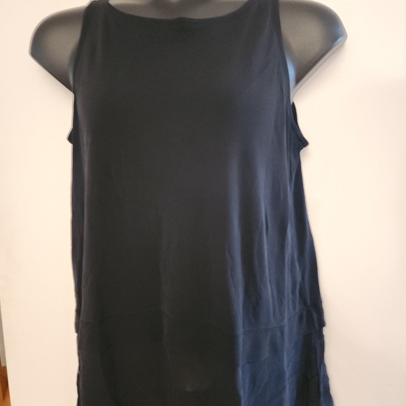 Eileen Fisher Silk Sleeveless Tunic Tank Top - Picture 3 of 13
